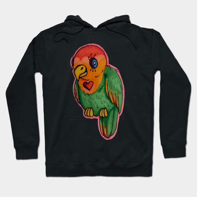 Lovebird Doodle Hoodie by AmeUmiShop